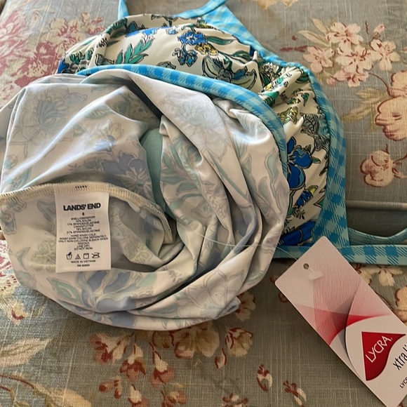 Lands End tummy hiding blouson Tankini - Picture 5 of 5